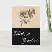 上品エレガントで立派な「ありがとう」カード カード (正面)