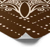 上品エレガントなブロンズ華美の結婚歓迎サイン ポスター (角)