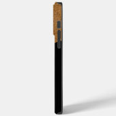 上品エレガントなモノグラムブラックとタンスリム Case-Mate iPhoneケース (裏面 / 左)