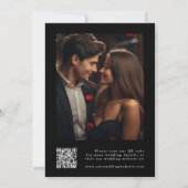 上品エレガントな書結婚道の黒 セーブザデート (裏面)