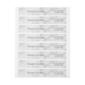 上品エレガントな白結婚大理石 ラップアラウンドラベル (シート)