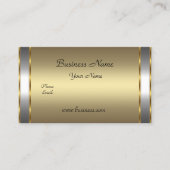 上品エレガントな金ゴールドブロンズシルバー 名刺 (正面)