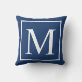 上品エレガントな青モノグラカスタマイズム アウトドアクッション (裏面)