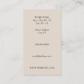 上品エレガントな髪型  名刺 (裏面)