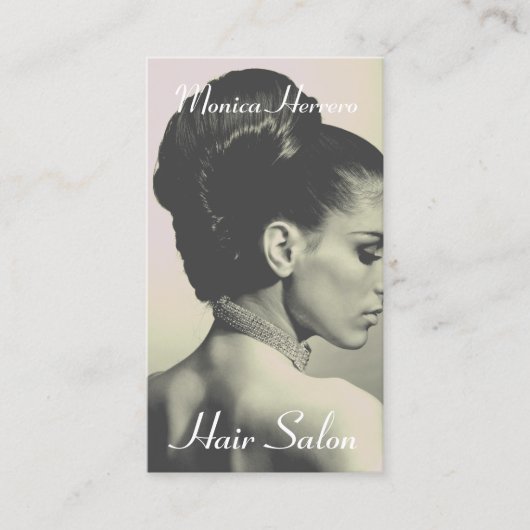 上品エレガントな髪型  名刺 (正面)