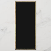 上品エレガントな黒金ゴールドグラム結婚式 プログラム (裏面)