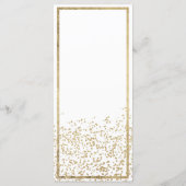 上品シンプルな白金ゴールド紙吹雪結婚式 プログラム (裏面)