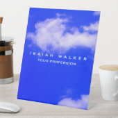 上品スタイリッシュなプレーンユニークスペシャルブルースカイ 台座サイン (インサイチュ)