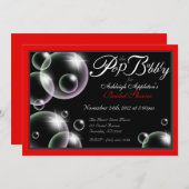 上品ポップ・アートのなブライダルシャワー招待状 招待状 (正面/裏面)