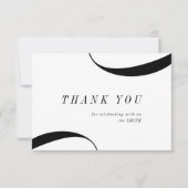 上品モダンなミニマルサンキューカード サンキューカード (正面)