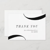 上品モダンなミニマルサンキューカード サンキューカード (正面/裏面)