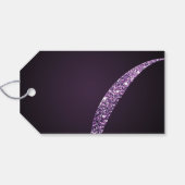 上品モダンなミニマルリストブルーグリッター感謝していユーgi ギフトタグ (裏面横)