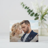 上品モダンな結婚式 案内ポストカード (スタンド正面)