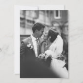 上品ユニークな深いレッド結婚ズ 招待状 (裏面)