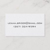 上品及びお洒落な名刺 名刺 (裏面)