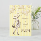 上品彼女は中立ベビーシャワーをぽんと鳴らすことを約あります 招待状 (スタンド正面)