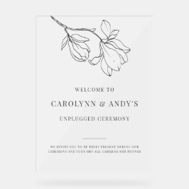 上品澄んな詰め外し結婚の式 アクリルサイン