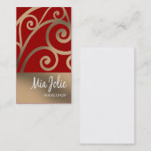 、上品特有な、"魅力的なバロック式のカーブ" -シック 名刺 (正面/裏面)