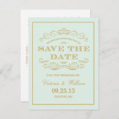 上品結婚な | セーブ・ザ・デート案内 案内ポストカード (正面/裏面)