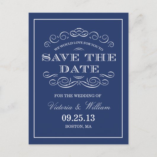 上品結婚な | セーブ・ザ・デート案内 案内ポストカード (正面)