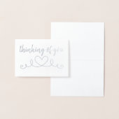 上品考えなシックなハート 箔カード (ディスプレー)