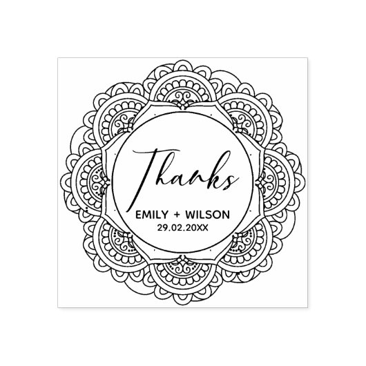 上品華美なマカスタムダラド感謝してい結婚文字 ラバースタンプ (インプリント)