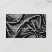 上品、お洒落な、絹のデザイン黒くして下さい 名刺 (裏面)