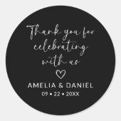 上品 お祝いに参加してくれてありがとう ギフト ラウンドシール (正面)