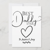 上品、最高の父、カリグラフィーで名前を入れる シーズンカード (正面)