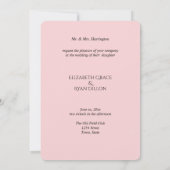 上品，白黒のストライプさくらんぼ 招待状 (裏面)