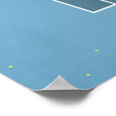 上図解入りの、写真付きのからテニスコート ポスター (角)