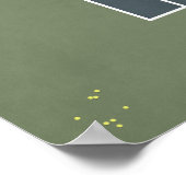 上図解入りの、写真付きのからテニスコート ポスター (角)