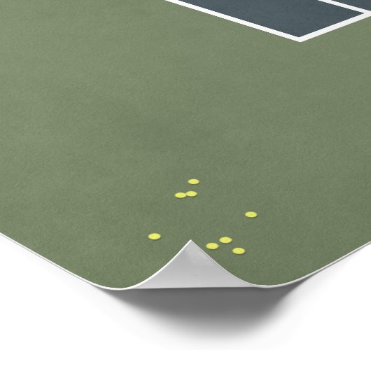 上図解入りの、写真付きのからテニスコート ポスター (角)