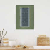 上図解入りの、写真付きのからテニスコート ポスター (キッチン)