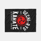 上地流空手道 武術 日本 東京 フリースブランケット (正面(横))