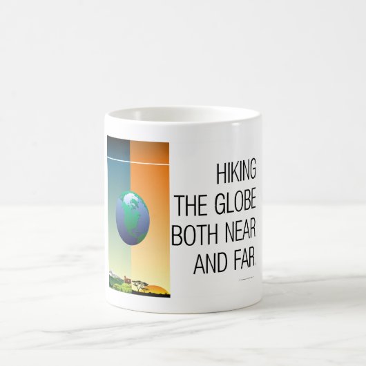 上地球をハイキングします コーヒーマグカップ (中央)