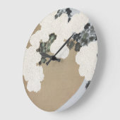 上坂関伝統的家絵画日本美術 ラージ壁時計 (傾斜)