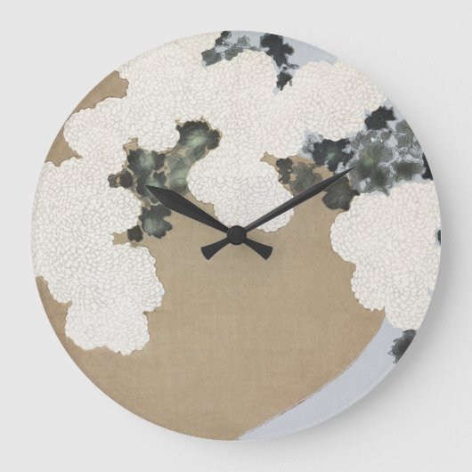 上坂関伝統的家絵画日本美術 ラージ壁時計 (正面)