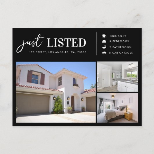 上場した実在不動産の新しい不動産マーケティング ポストカード (正面)