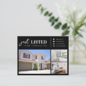 上場した実在不動産の新しい不動産マーケティング ポストカード (スタンド正面)