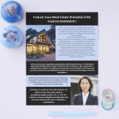 上場エージェント実在の不動産仲介業者マーケティングを取得するには チラシ (シングル)