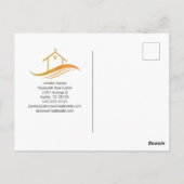 上場実在済みの写真モダンブラックリスト ポストカード (裏面)