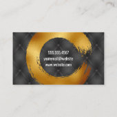 上塗り黒塗り |ブラシ付きゴールドフォイル 名刺 (裏面)