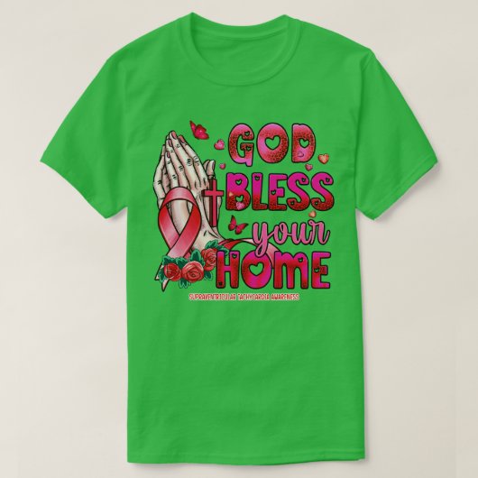 上室頻拍認識度神の祝福 Tシャツ (デザイン正面)