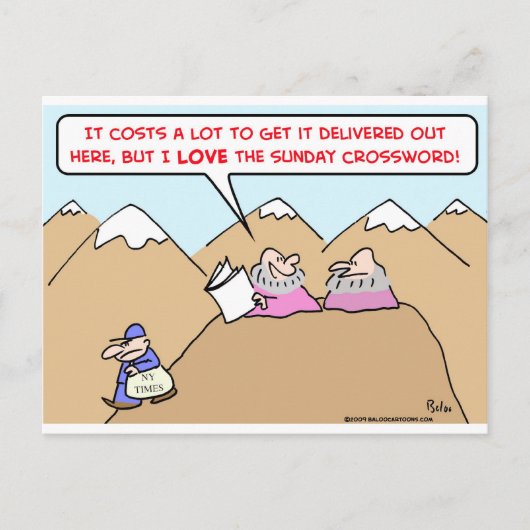 上師の日曜日のクロスワード ポストカード (正面)