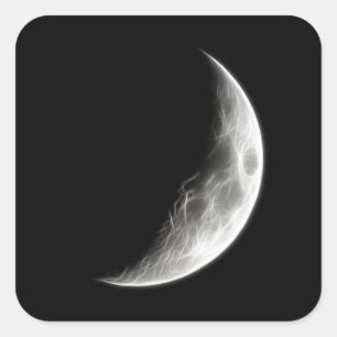 上弦の月の月の惑星の地球 スクエアシール