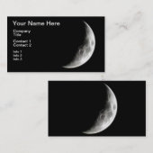 上弦の月の月の惑星の地球 名刺 (正面/裏面)
