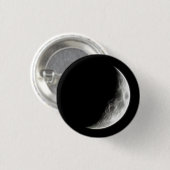 上弦の月の月の惑星の地球 缶バッジ (正面&裏面)