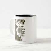 上手の女性のカーボーイのマグ ツートーンマグカップ (正面左)