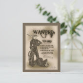 上手の女性のカーボーイの郵便はがき ポストカード (スタンド正面)